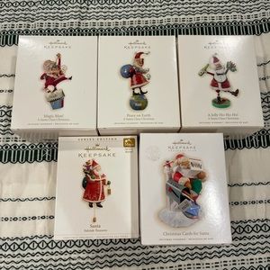 Hallmark Keepsake Christmas Santa Ornament Bundle